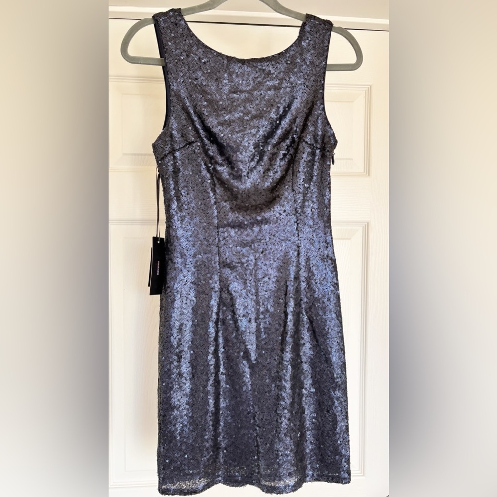 NWT Lulu’s Navy Blue Sequin Mini Dress Size Medium